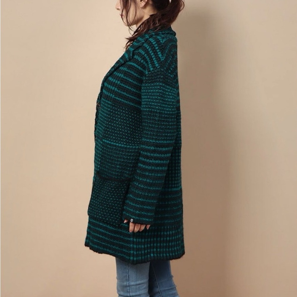 Desigual Teal and Black Knit Sweater - Picture 3 of 9